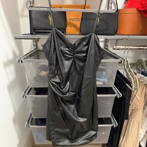 Zara Black Leather Dress